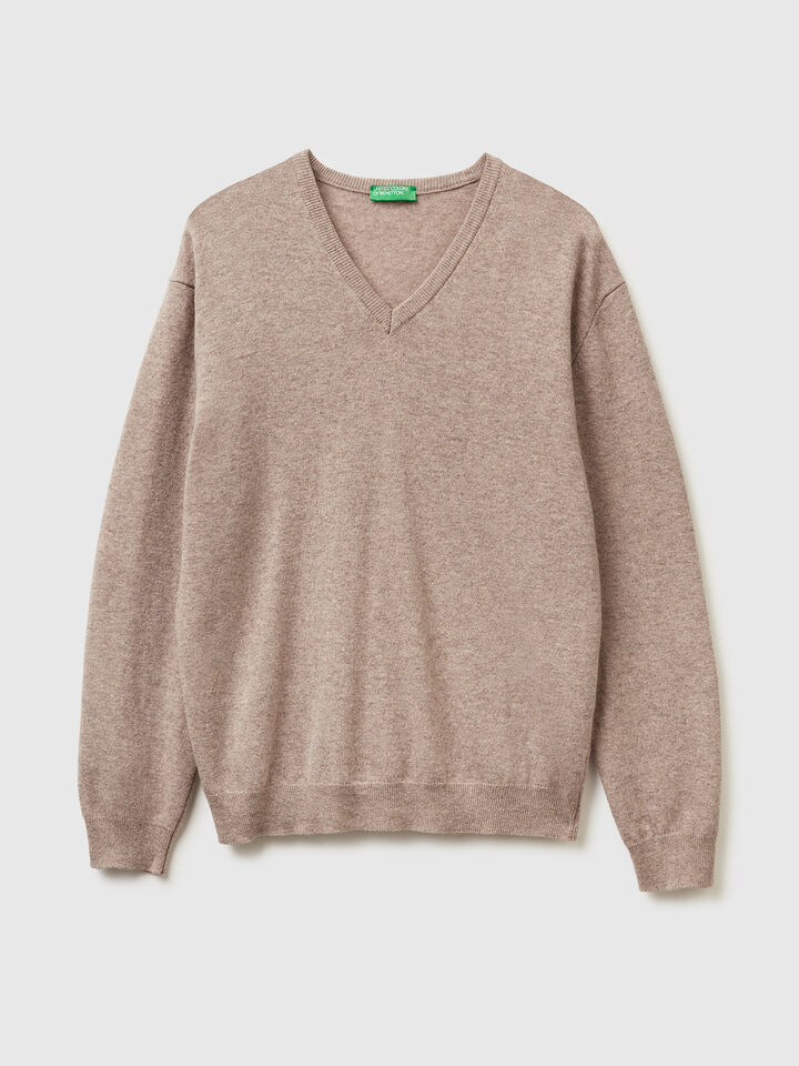 V NECK SWEATER L/S Homem image number 5